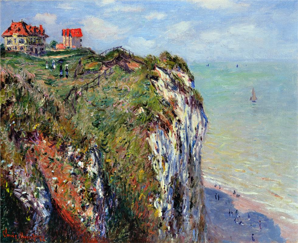 Cliff at Dieppe - Claude Monet Paintings